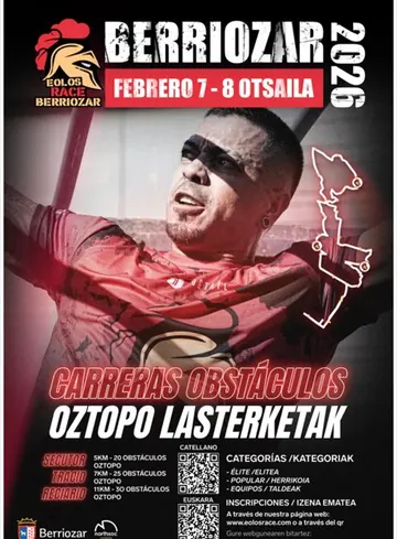 Cartel oficial de Berriozar 2026 (7-8 feb 2026 · Edición 09)